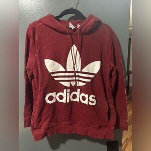 Adidas burgundy women’s hoodie